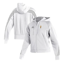 Women's adidas  White Arizona State Sun Devils Fashion Full-Zip Hoodie