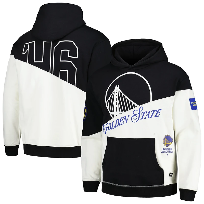 Unisex The Wild Collective Black Golden State Warriors Split Pullover Hoodie