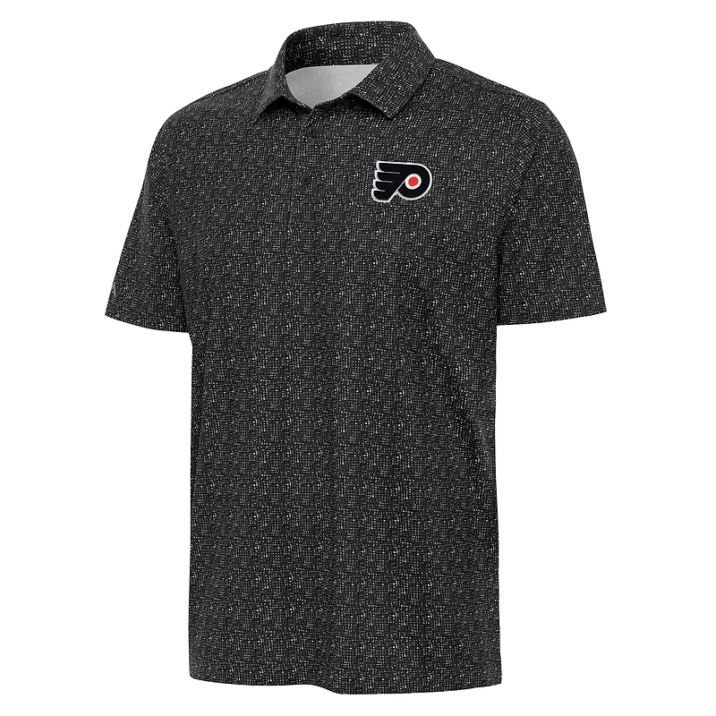 Men's Antigua  Black Philadelphia Flyers Figment Polo