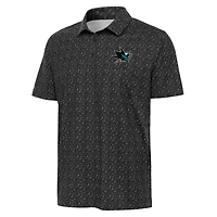 Men's Antigua  Black San Jose Sharks Figment Polo
