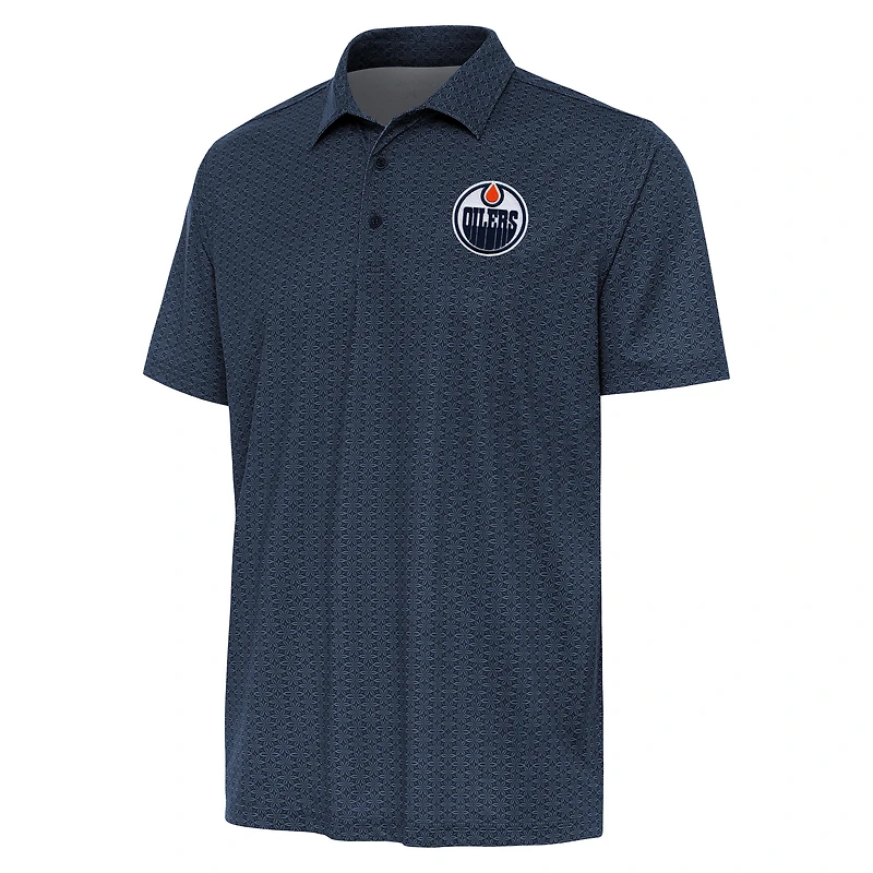 Men's Antigua  Navy Edmonton Oilers Relic Polo