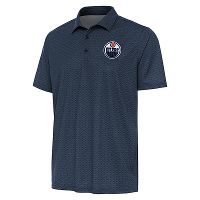 Men's Antigua  Navy Edmonton Oilers Relic Polo