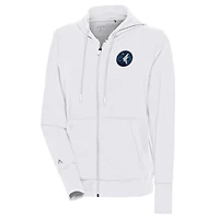 Women's Antigua  White Minnesota Timberwolves Moving Full-Zip Jacket