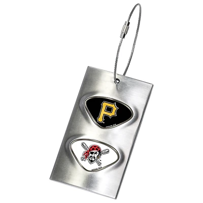 Silver Pittsburgh Pirates 3.5'' x 2'' Bag Tag