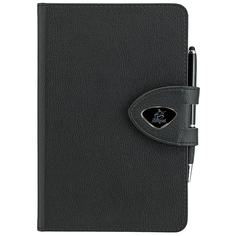 Black Miami Marlins Classic Notebook