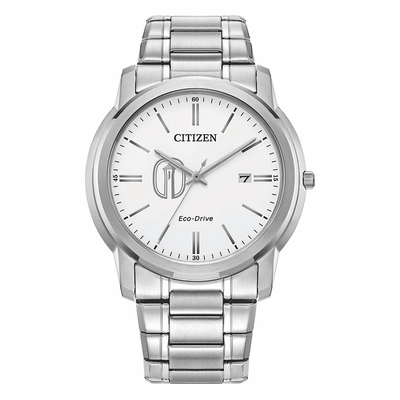 Men's Citizen Watch Silver Trinity Tigers Eco-Drive Dial Stainless Steel Watch