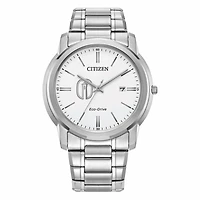 Men's Citizen Watch Silver Trinity Tigers Eco-Drive Dial Stainless Steel Watch