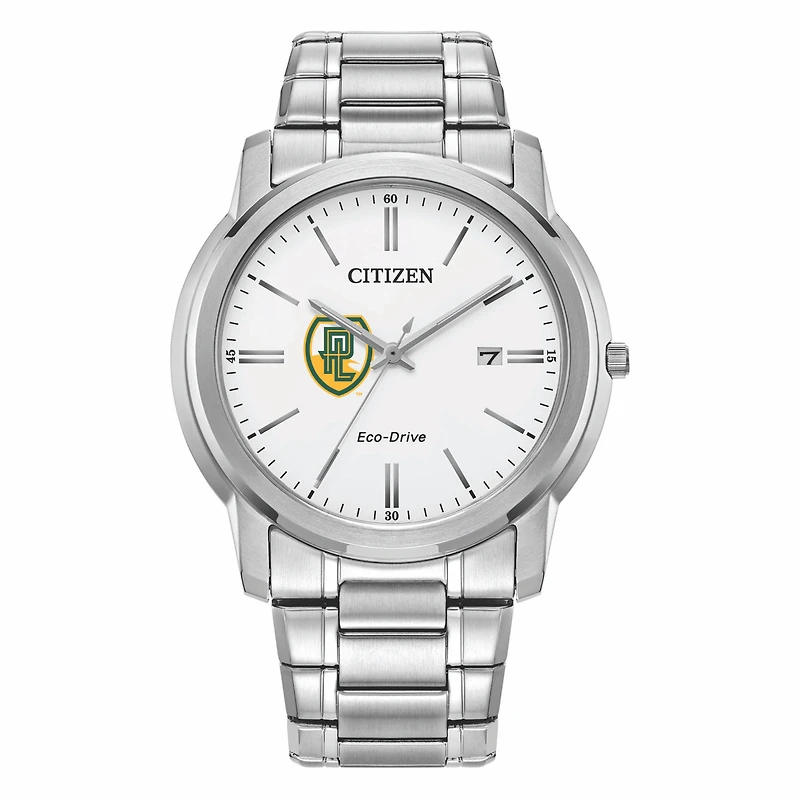 Men's Citizen Watch Silver Point Loma Sea Lions Eco-Drive White Dial Stainless Steel Watch