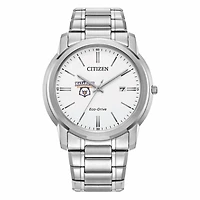 Men's Citizen Watch Silver Nazareth University Golden Flyers Eco-Drive Dial Stainless Steel Watch