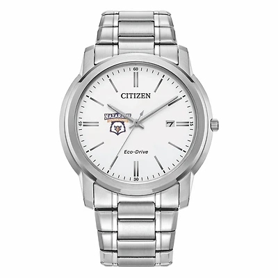 Men's Citizen Watch Silver Nazareth University Golden Flyers Eco-Drive Dial Stainless Steel Watch
