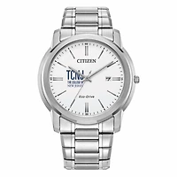 Men's Citizen Watch Silver College of New Jersey Lions Eco-Drive Dial Stainless Steel Watch