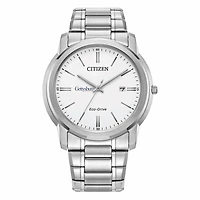 Men's Citizen Watch Silver Gettysburg Bullets Eco-Drive Dial Stainless Steel Watch
