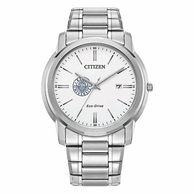 Men's Citizen Watch Silver Kean University Cougars Eco-Drive Dial Stainless Steel Watch
