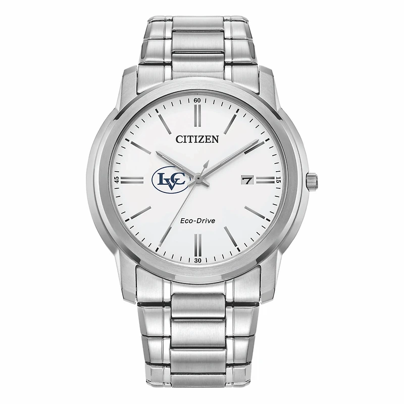 Men's Citizen Watch Silver Lebanon Valley College Eco-Drive Dial Stainless Steel Watch