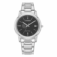 Women's Citizen Watch Silver Carleton Knights Eco-Drive Black Dial Stainless Steel Watch