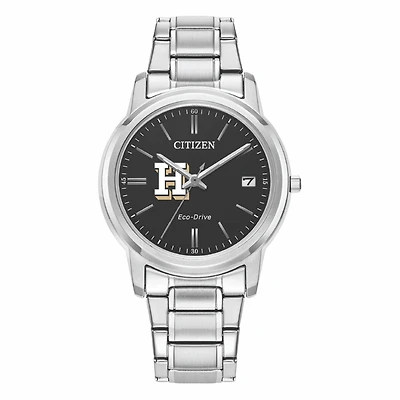 Women's Citizen Watch Silver Hamilton Continentals Eco-Drive Black Dial Stainless Steel Watch