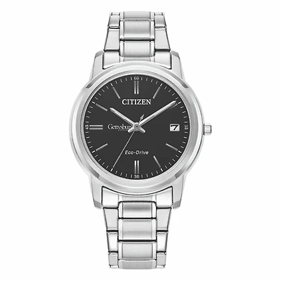 Women's Citizen Watch Silver Gettysburg Bullets Eco-Drive Black Dial Stainless Steel Watch