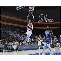Scoot Henderson Portland Trail Blazers Autographed 8" x 10" Dunk vs. Philadelphia 76ers Photograph