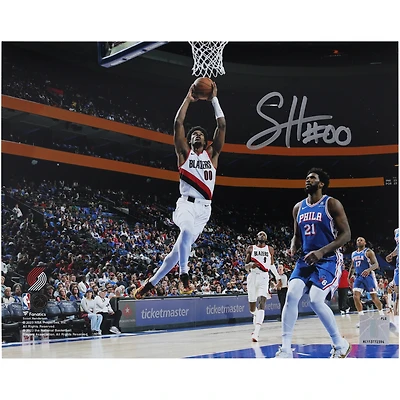 Scoot Henderson Portland Trail Blazers Autographed 8" x 10" Dunk vs. Philadelphia 76ers Photograph