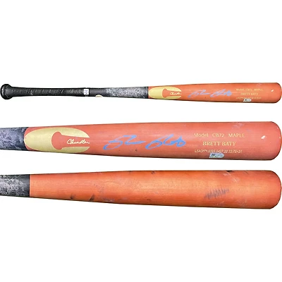 Brett Baty New York Mets Autographed Team-Issued Bat