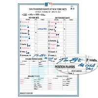 Max Scherzer New York Mets Autographed Citi Field Debut Game-Used Lineup Card vs. San Francisco Giants on April 19, 2022