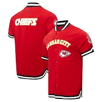 Men's Pro Standard Red Kansas City Chiefs Classic Warm-Up Short Sleeve Full-Snap Jacket