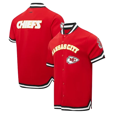 Men's Pro Standard Red Kansas City Chiefs Classic Warm-Up Short Sleeve Full-Snap Jacket