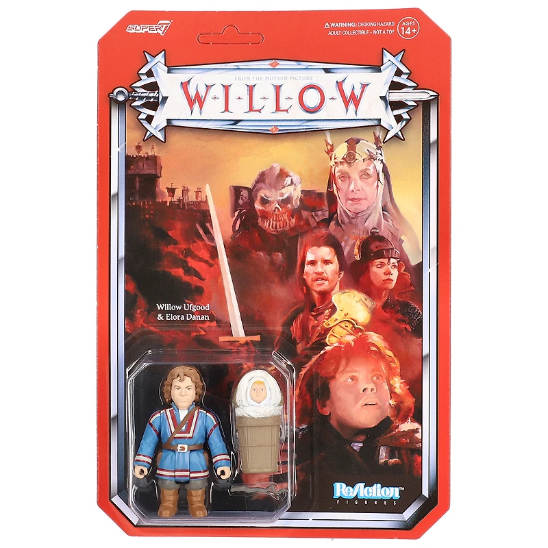 Super7 Willow Ufgood with Elora Danan  Willow ReAction Figure - Wave 1