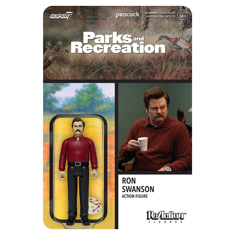 Super7 Ron Swanson Parks and Recreation ReAction Figure - Wave 1