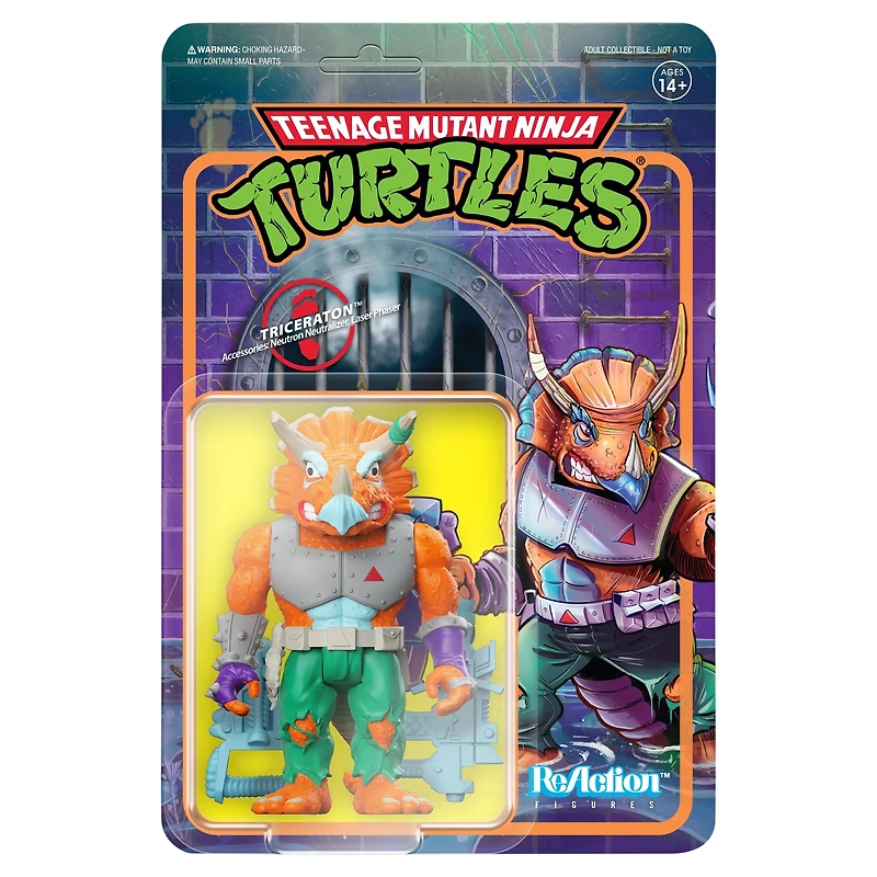 Super7 Triceraton Teenage Mutant Ninja Turtles ReAction Figure - Wave 6