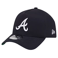 Men's New Era Navy Atlanta Braves Team Color A-Frame 9FORTY Adjustable Hat