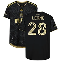 Tony Leone LAFC Autographed Match-Used #28 Black Jersey from the 2023 MLS Season