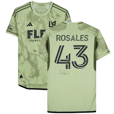 Diego Rosales LAFC Autographed Match-Used #43 Green Jersey from the 2023 MLS Season