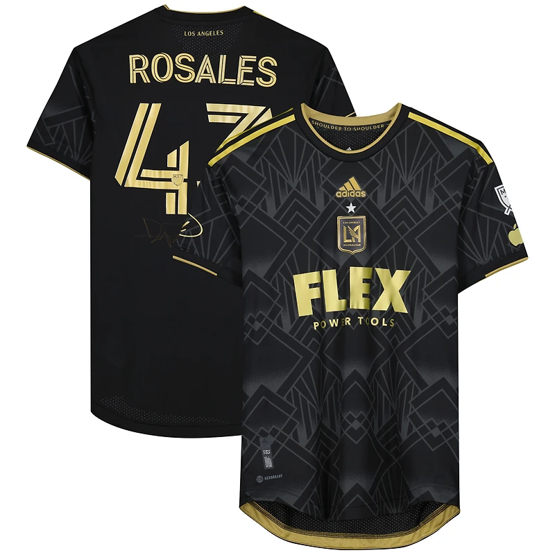 Diego Rosales LAFC Autographed Match-Used #43 Black Jersey from the 2023 MLS Season
