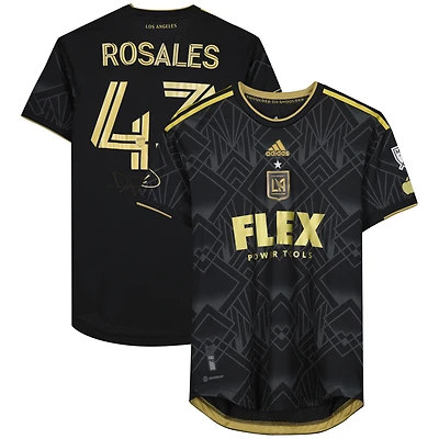 Diego Rosales LAFC Autographed Match-Used #43 Black Jersey from the 2023 MLS Season