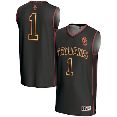 Youth GameDay Greats #1 Black USC Trojans Lightweight Basketball Jersey