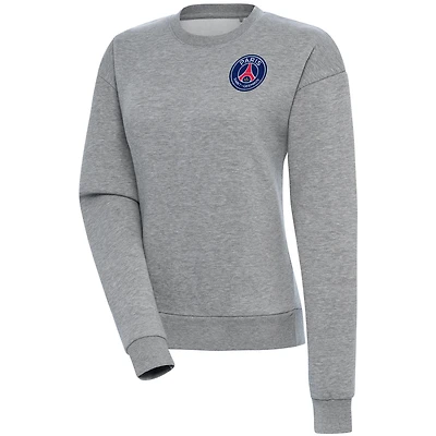 Women's Heather Gray Paris Saint-Germain Takeover Crewneck Pullover Sweatshirt