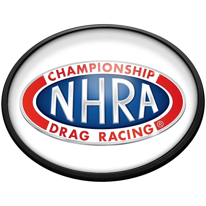 NHRA Championship Drag Racing 18'' x 14'' Slimline Illuminated Oval Wall Sign