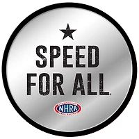 NHRA Speed For All 17.5" Modern Disc Mirrored Wall Sign