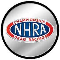NHRA Championship Drag Racing 17.5" Modern Disc Mirrored Wall Sign