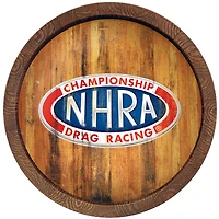 NHRA Championship Drag Racing 20.25'' Distressed Faux Barrel Top Sign
