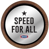 NHRA Speed For All 20.25'' Barrel Top Framed Mirror Sign