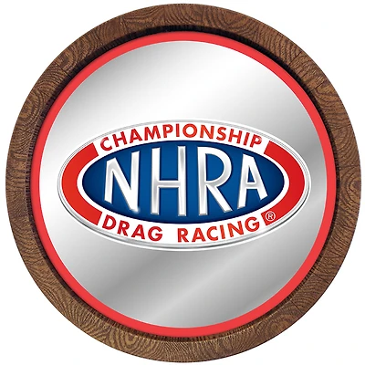 NHRA Championship Drag Racing 20.25'' Barrel Top Framed Mirror Sign