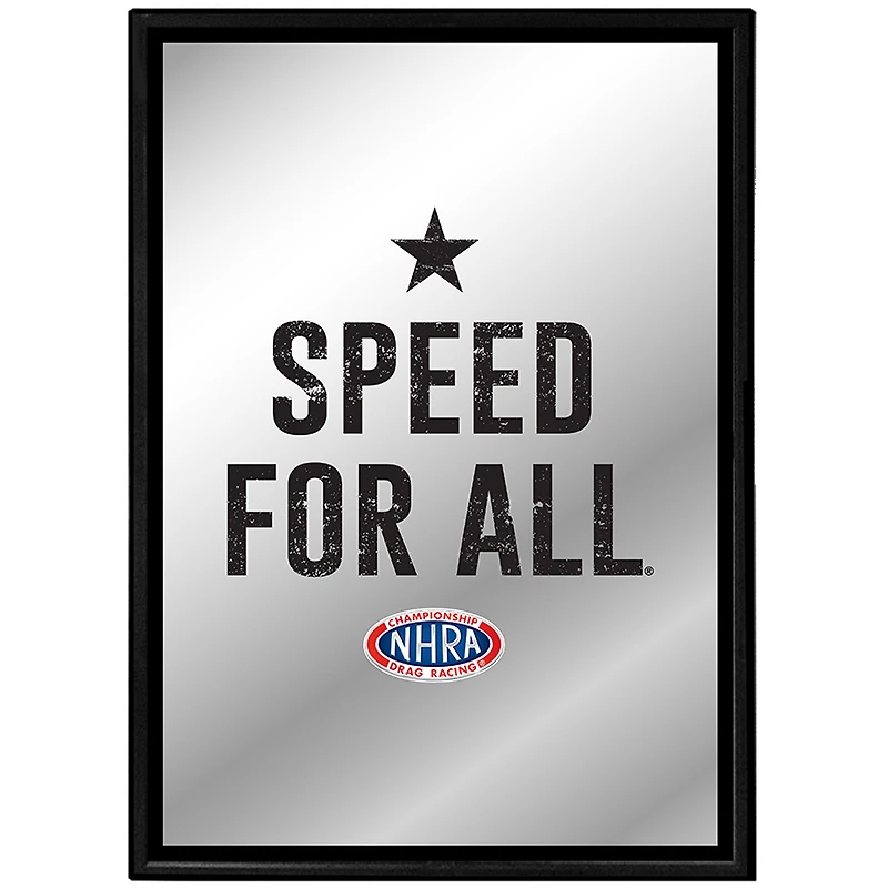 NHRA Speed For All 19" x 27" Framed Mirrored Wall Sign