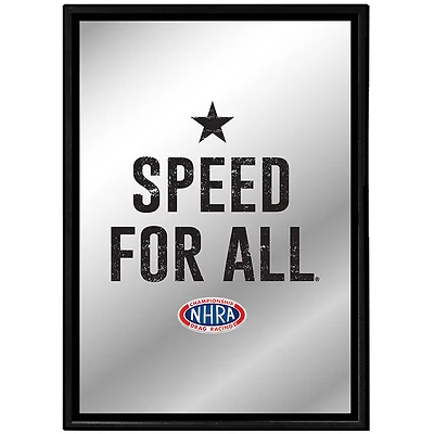 NHRA Speed For All 19" x 27" Framed Mirrored Wall Sign