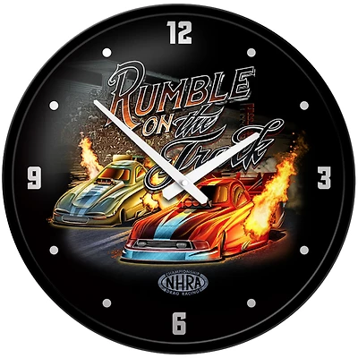 NHRA Rumble on the Track 17.5" Modern Disc Wall Clock