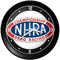 NHRA Championship Drag Racing 15" Ribbed Frame Wall Clock