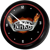 NHRA Header Pipes 18.75" Retro Lighted Wall Clock