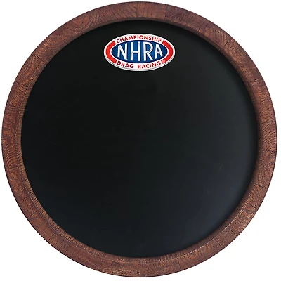 NHRA Championship Drag Racing 20.25'' Round Chalkboard Faux Barrel Top Sign