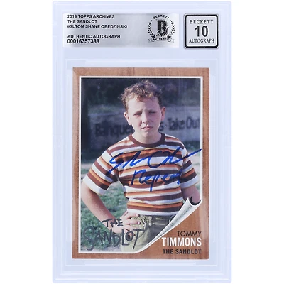 Shane Obedzinski The Sandlot Autographed 2018 Topps Archives #SL-TOM BAS Authenticated 10 Card with "Repeat" Inscription